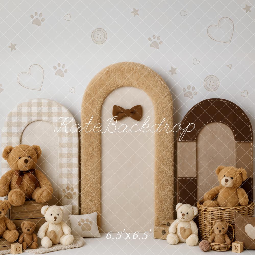 Kate Anniversaire Ours en peluche Arches Toile de fond conçue par Patty Roberts - Kate Backdrop FR