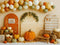 Kate Automne Citrouille Récolte Ballons Toile de fond conçue par Patty Roberts - Kate Backdrop FR