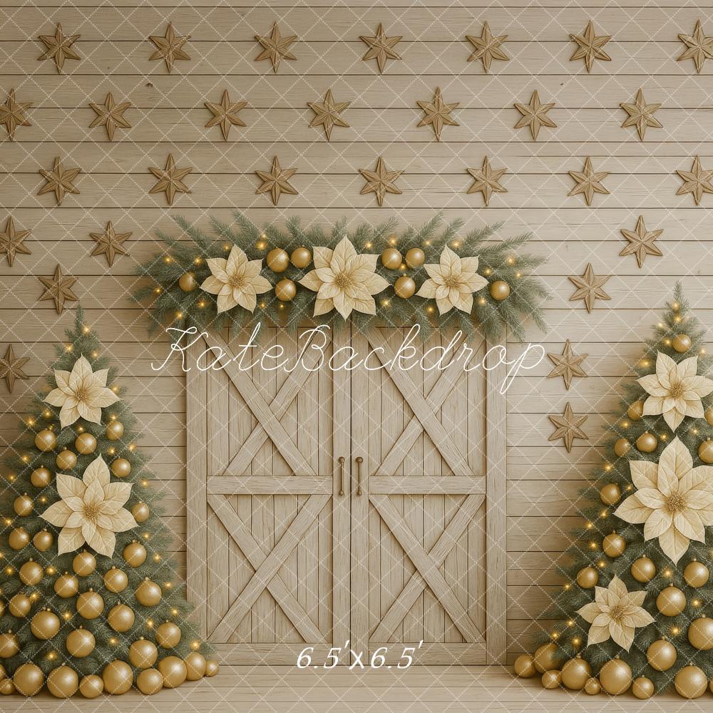 Kate Noël Grange Porte Bois Beige Toile de fond conçue par Megan Leigh