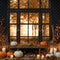 Kate Automne Citrouille Bougie Fenêtre Toile de fond conçue par Emetselch - Kate Backdrop FR