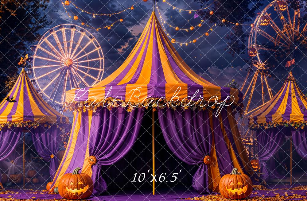 Kate Halloween Cirque Grande Roue Toile de fond conçue par Emetselch