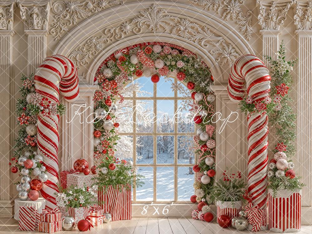 Kate Noël Bonbons Rétro Fenêtre Arche Toile de fond conçue par Emetselch - Kate Backdrop FR