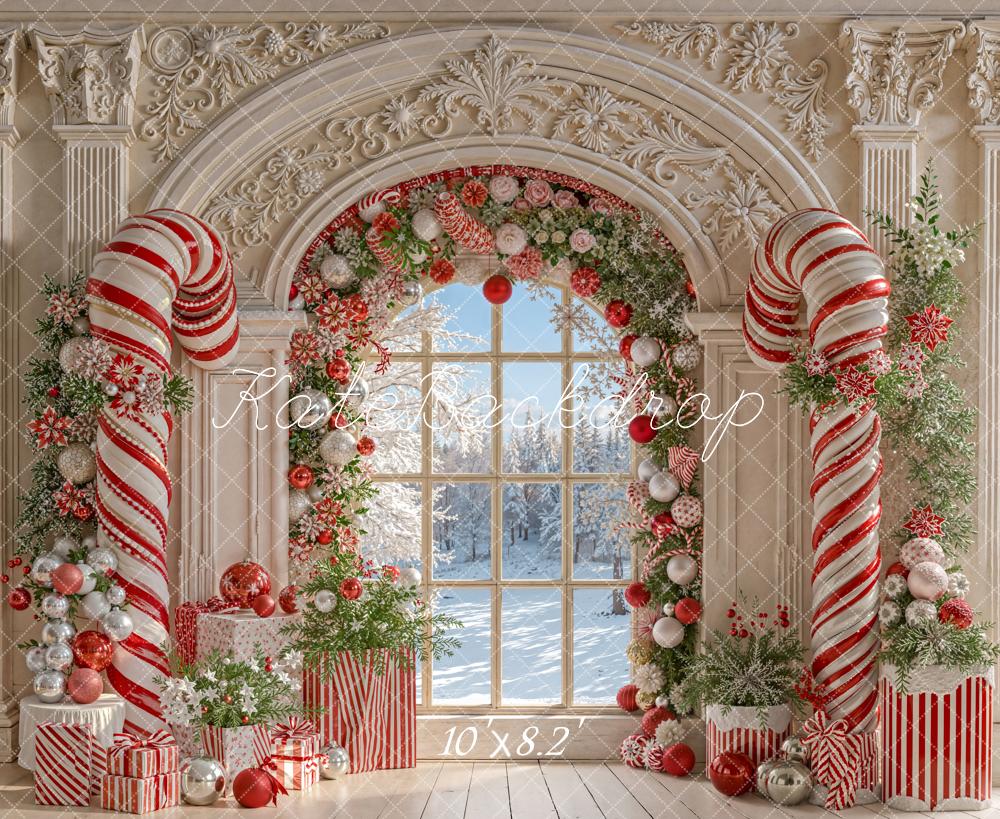 Kate Noël Bonbons Rétro Fenêtre Arche Toile de fond conçue par Emetselch - Kate Backdrop FR