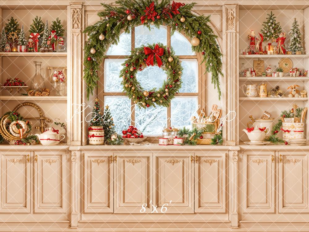 Kate Noël Cuisine Étagères Fenêtre Toile de fond conçue par Emetselch - Kate Backdrop FR
