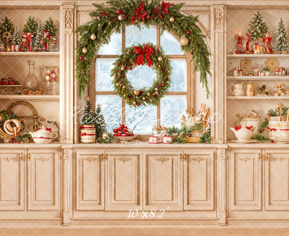 Kate Noël Cuisine Étagères Fenêtre Toile de fond conçue par Emetselch - Kate Backdrop FR