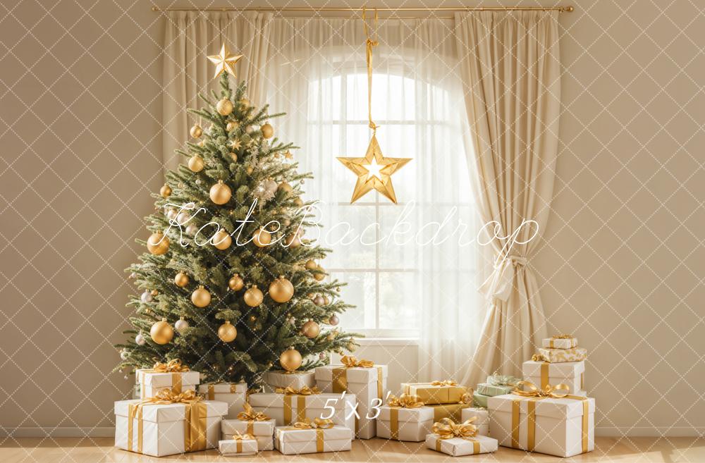 Kate Sapin de Noël Cadeaux Fenêtre Toile de fond conçue par Emetselch - Kate Backdrop FR