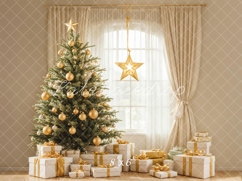 Kate Sapin de Noël Cadeaux Fenêtre Toile de fond conçue par Emetselch - Kate Backdrop FR