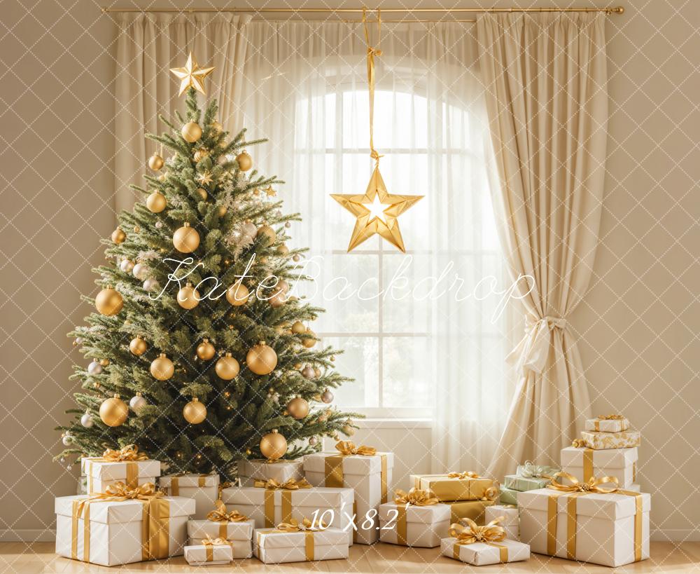 Kate Sapin de Noël Cadeaux Fenêtre Toile de fond conçue par Emetselch - Kate Backdrop FR