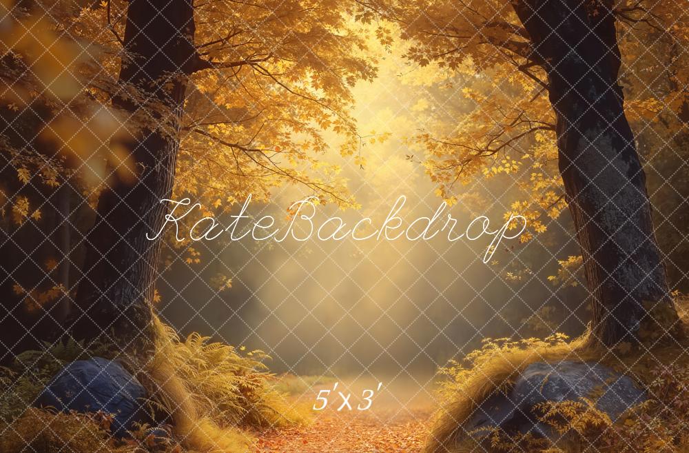 Kate Automne Forêt Lumière Érable Toile de fond conçue par Emetselch - Kate Backdrop FR