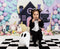 Kate Halloween Maison Chat Fantôme Ballons Toile de fond conçue par Mini MakeBelieve - Kate Backdrop FR
