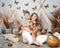 Kate Automne Papillons Tipi Citrouilles Toile de fond conçue par Emetselch
