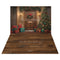 Kate Sapin de Noël Porte Cadeaux Lumière Toile de fond+Brun Sol en bois Toile de fond