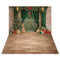 Kate Noël Porte Cadeaux Rideaux Vert Toile de fond+Brun clair Sol en bois Toile de fond