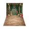 Kate Noël Porte Cadeaux Rideaux Vert Toile de fond+Brun clair Sol en bois Toile de fond