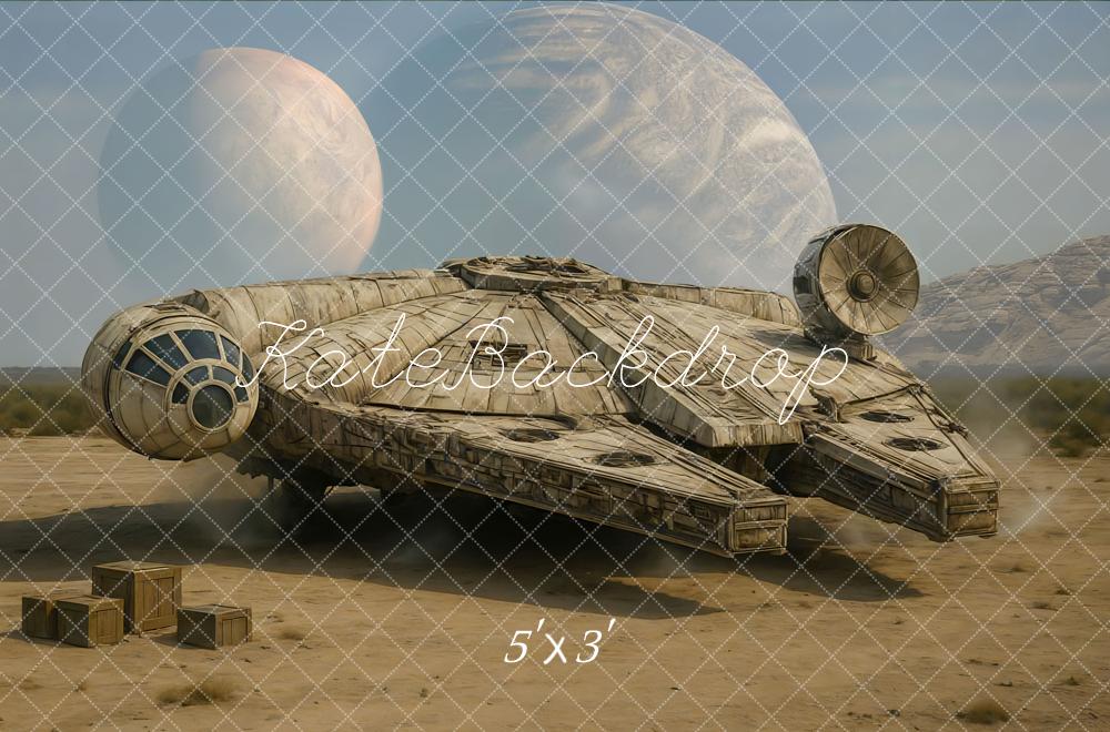 Kate Vaisseau spatial Planète Désert Science-fiction Toile de fond conçue par Mini MakeBelieve - Kate Backdrop FR