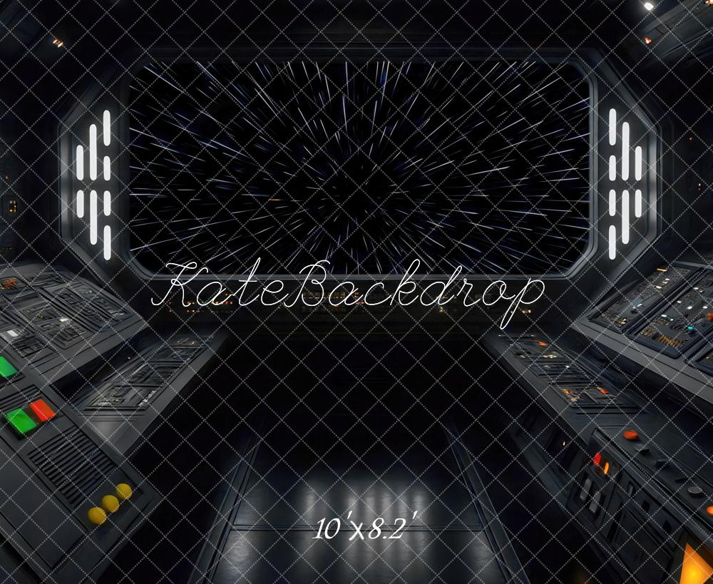 Kate Vaisseau spatial Centre de commandement Toile de fond conçue par Mini MakeBelieve - Kate Backdrop FR