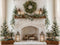 Kate Noël Cheminée Sapin Bougie Toile de fond conçue par Emetselch - Kate Backdrop FR