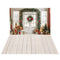 Kate Noël Guirlande Cadeaux Porte Toile de fond+Beige Planche de bois Sol Toile de fond