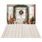 Kate Noël Guirlande Cadeaux Porte Toile de fond+Beige Planche de bois Sol Toile de fond