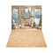 Kate Noël Salon Cheminée Montagne Toile de fond+Bois Chevron Parquet Sol Toile de fond