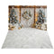 Kate Sapins de Noël Décorations Porte Toile de fond+Hiver Neige Blanche Sol Toile de fond