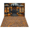 Kate Halloween Citrouilles Automne Toile de fond+Automne Feuilles Sol Toile de fond