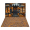 Kate Halloween Citrouilles Automne Toile de fond+Automne Feuilles Sol Toile de fond