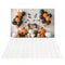 Kate Halloween Citrouilles Ballons Toile de fond+Blanc Plancher en Bois Sol Toile de fond