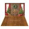 Kate Noël Sapins Tête de lit Cadeaux Toile de fond+Brun Bois Sol Toile de fond