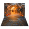 Kate Halloween Araignées Citrouilles Toile de fond+Lumière Reflet Orange Sol Toile de fond
