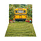 Kate Scolaire Bus Pommiers Livres Toile de fond+Vert Herbe Champ Sol Toile de fond