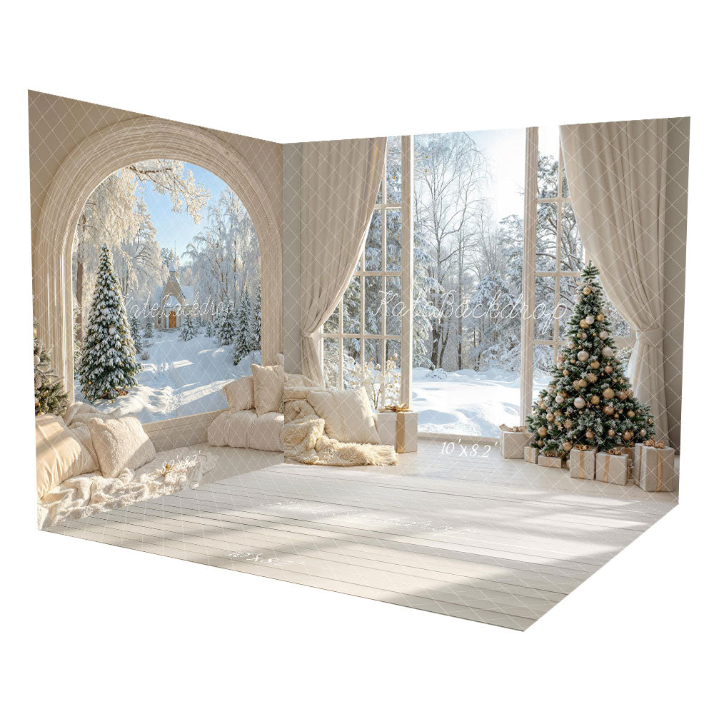 Kate Hiver Noël Arche Neige Fenêtre Ensemble de chambre