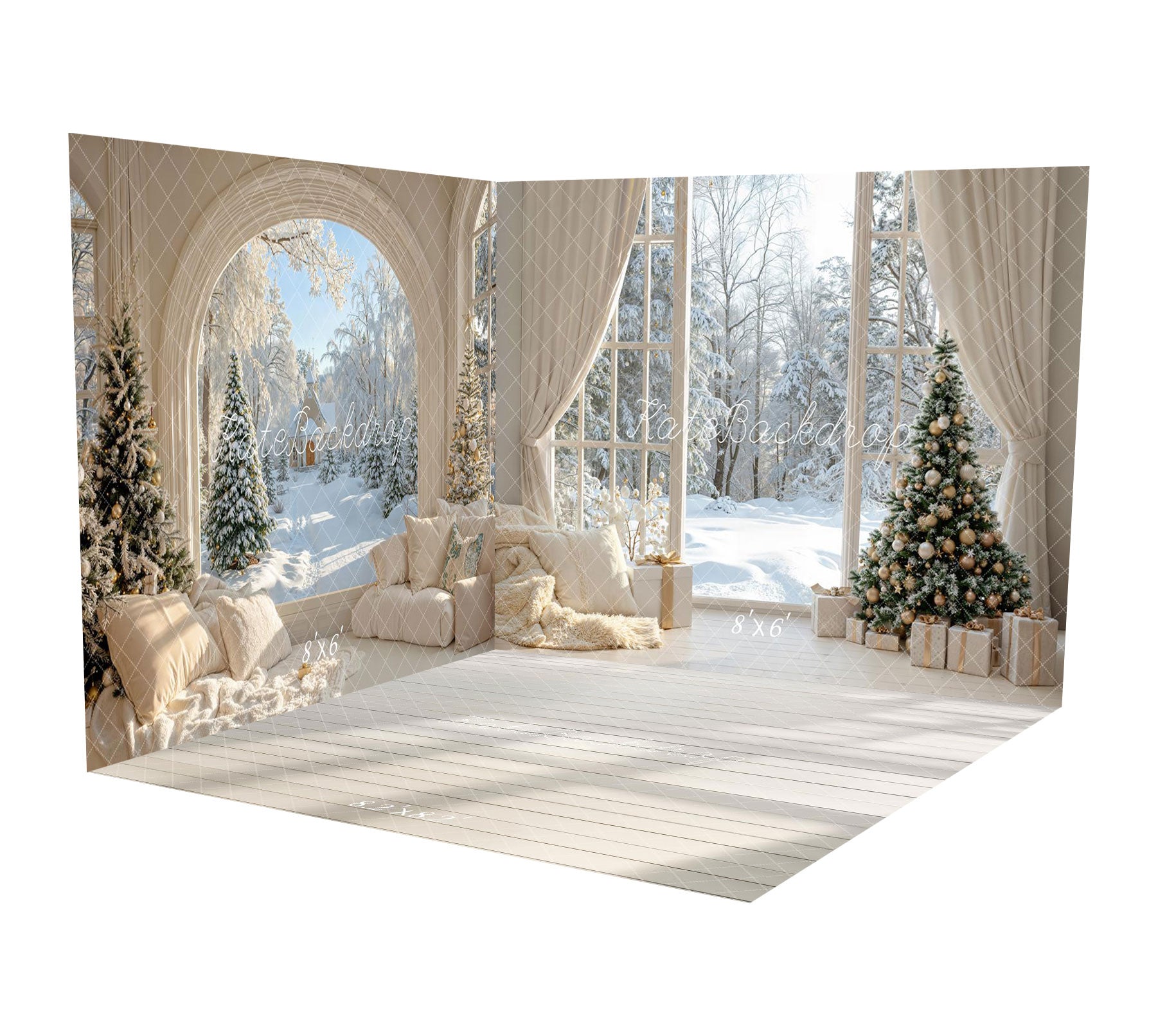 Kate Hiver Noël Arche Neige Fenêtre Ensemble de chambre