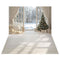 Kate Noël Arbre Cadeaux Fenêtre Hiver Toile de fond+Bois Clair Lumière Toile de fond