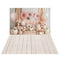 Kate Automne Citrouilles Fleurs Doré Toile de fond+Beige Planche de bois Sol Toile de fond