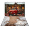 Kate Noël Camion Cadeaux Maison Toile de fond+Hiver Neige Terre Sol Toile de fond