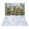 Kate Sapins de Noël Neige Décorations Toile de fond+Hiver Neige Blanc Sol Toile de fond