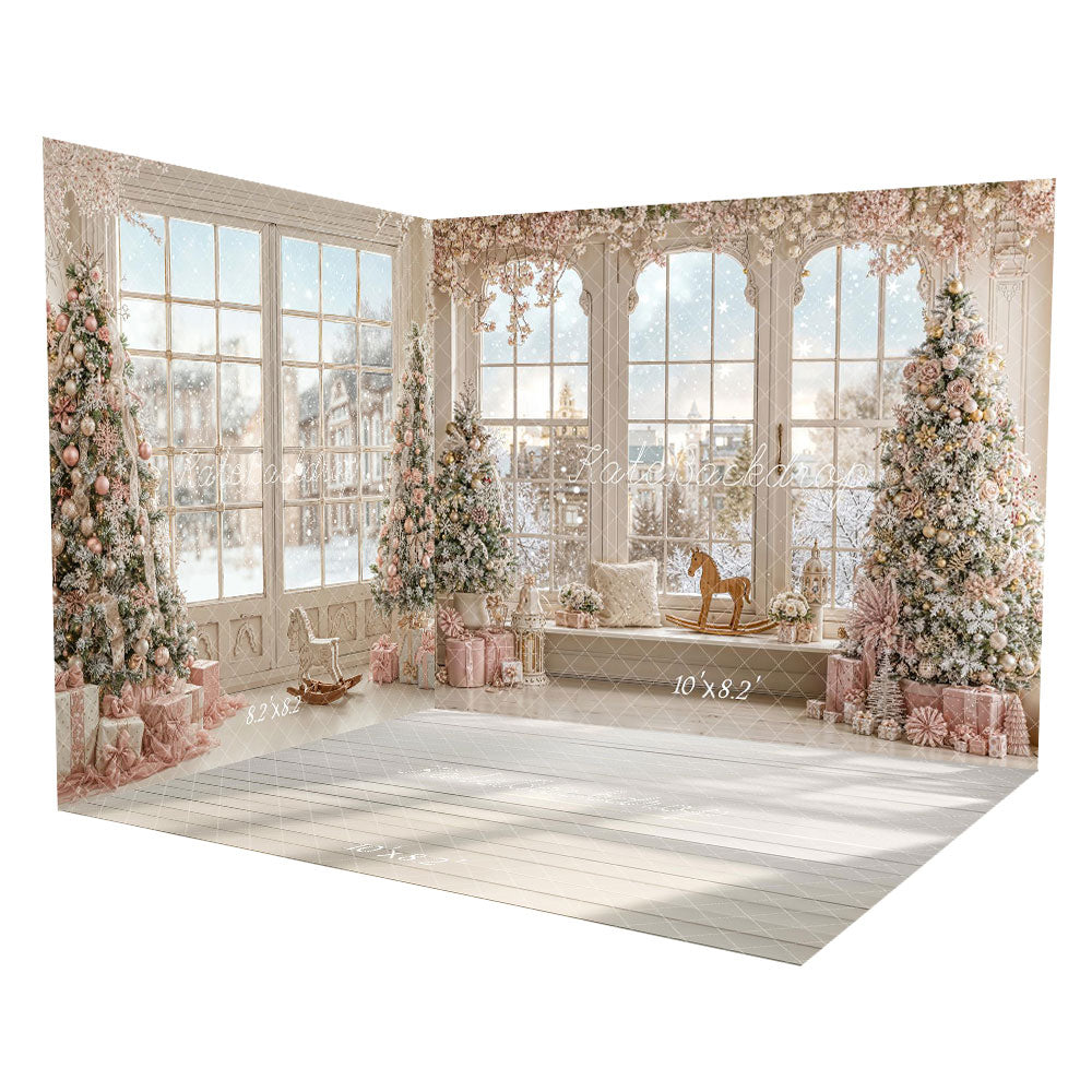 Kate Noël Sapins Cadeaux Fenêtre Hiver Ensemble de chambre
