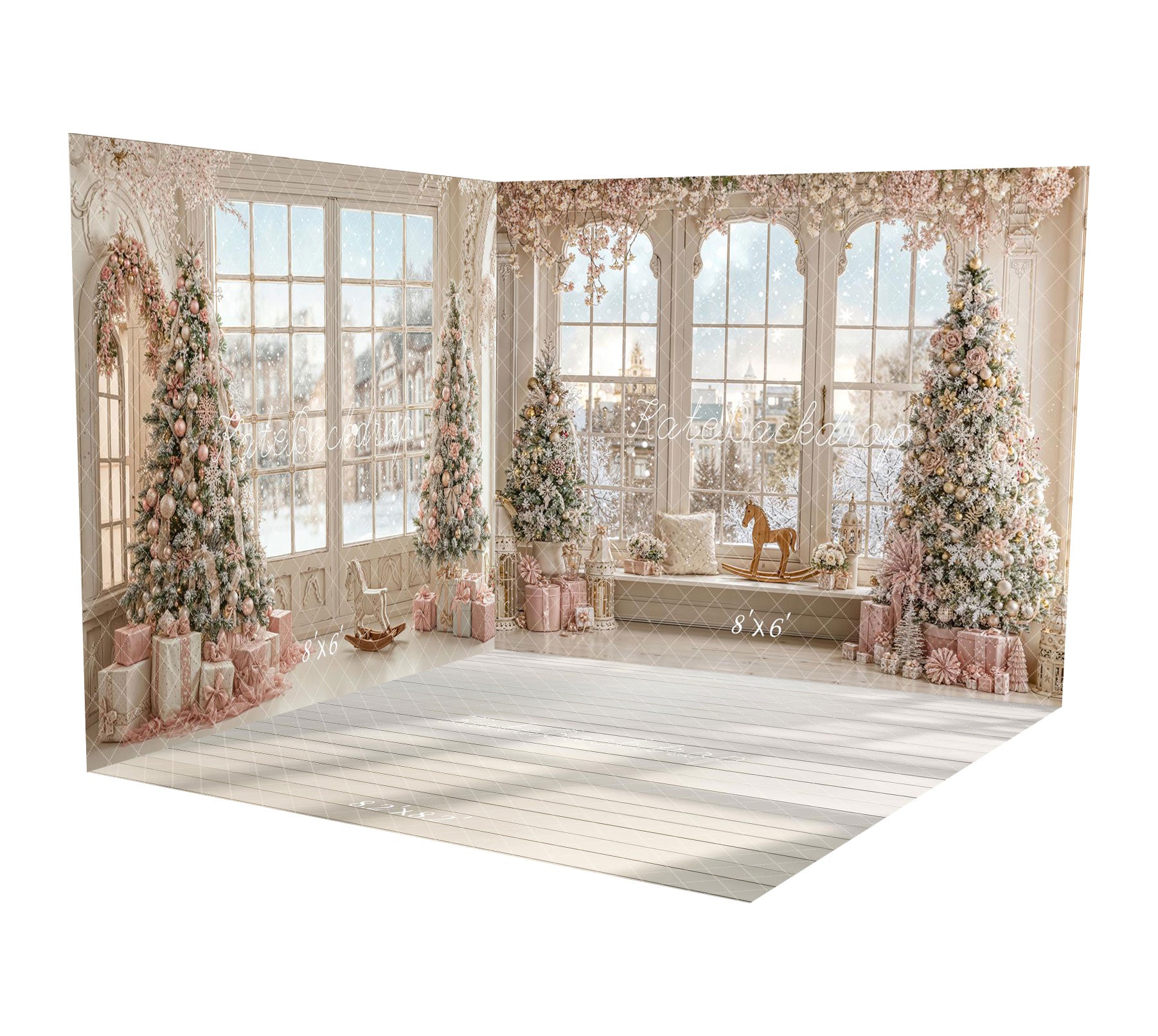 Kate Noël Sapins Cadeaux Fenêtre Hiver Ensemble de chambre