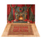 Kate Noël Cheminée Rétro Rideaux Toile de fond+Bois Tapis Floral Vintage Sol Toile de fond