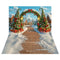 Kate Noël Arche Sapins Cadeaux Toile de fond+Chemin Briques Neige Sol Toile de fond
