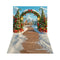 Kate Noël Arche Sapins Cadeaux Toile de fond+Chemin Briques Neige Sol Toile de fond