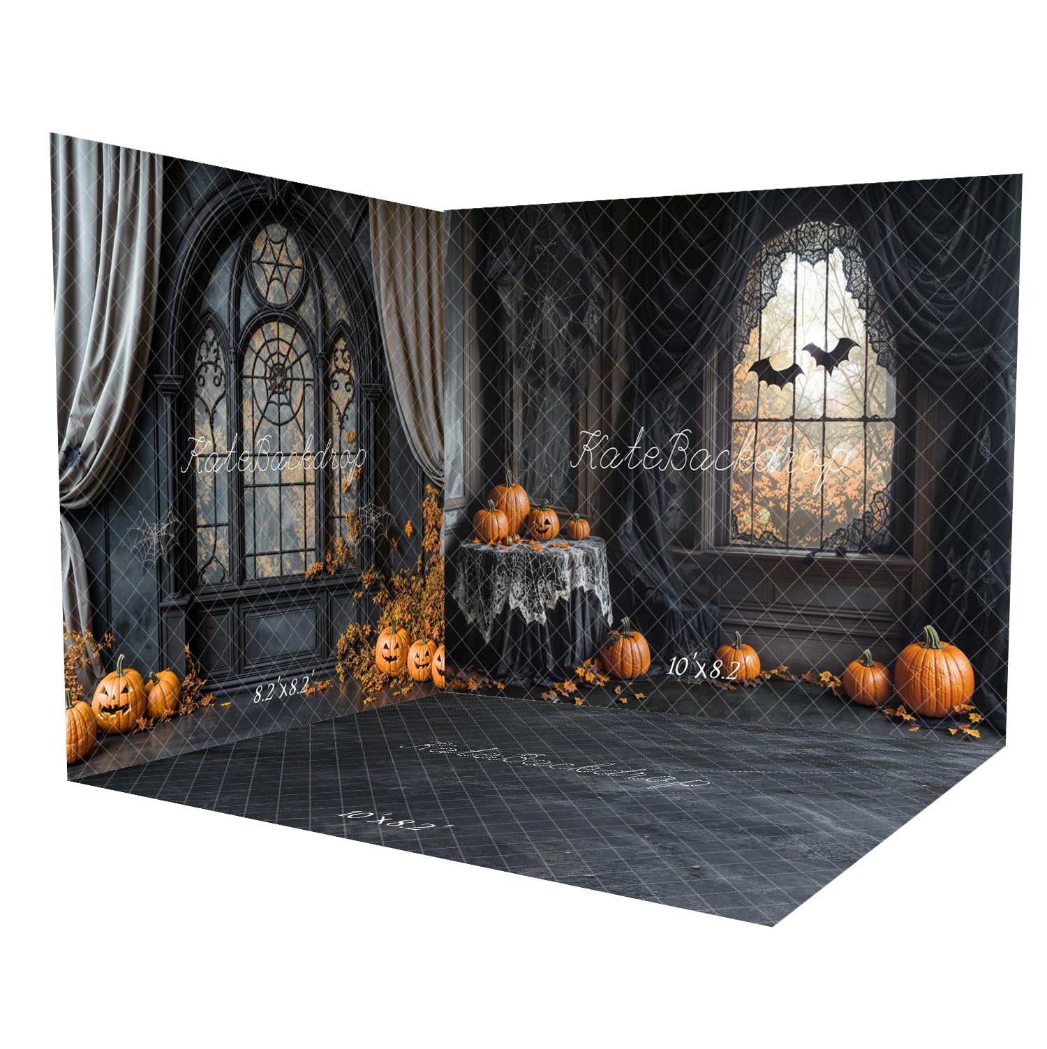 Kate Halloween Gothique Citrouilles Fenêtre Ensemble de chambre
