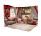 Kate Saint-Valentin Cheminée Fenêtre Rideau Ensemble de chambre