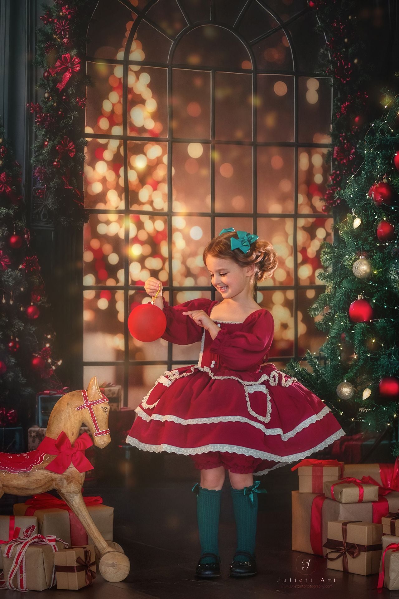 Kate Noël Sapins Fenêtre Lumière Toile de fond conçue par Emetselch