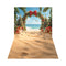 Kate Noël Plage Sapin Cadeaux Arc Toile de fond+Beige Sable Texture Sol Toile de fond