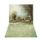 Kate Pâques Lapins Œufs Branches Fleurs Toile de fond+Floral Vert Abstrait Sol Toile de fond