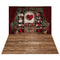 Kate Saint Valentin Roses Coeur Vaisselle Toile de fond+Bois Texture Brun Sol Toile de fond
