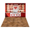 Kate Saint Valentin Cuisine Rouge Cœurs Toile de fond+Bois Chevron Marron Sol Toile de fond