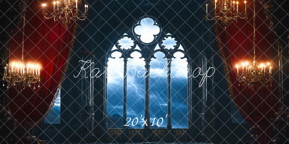 Kate Château Fenêtre Lustres Rideaux Toile de fond conçue par Emetselch - Kate Backdrop FR